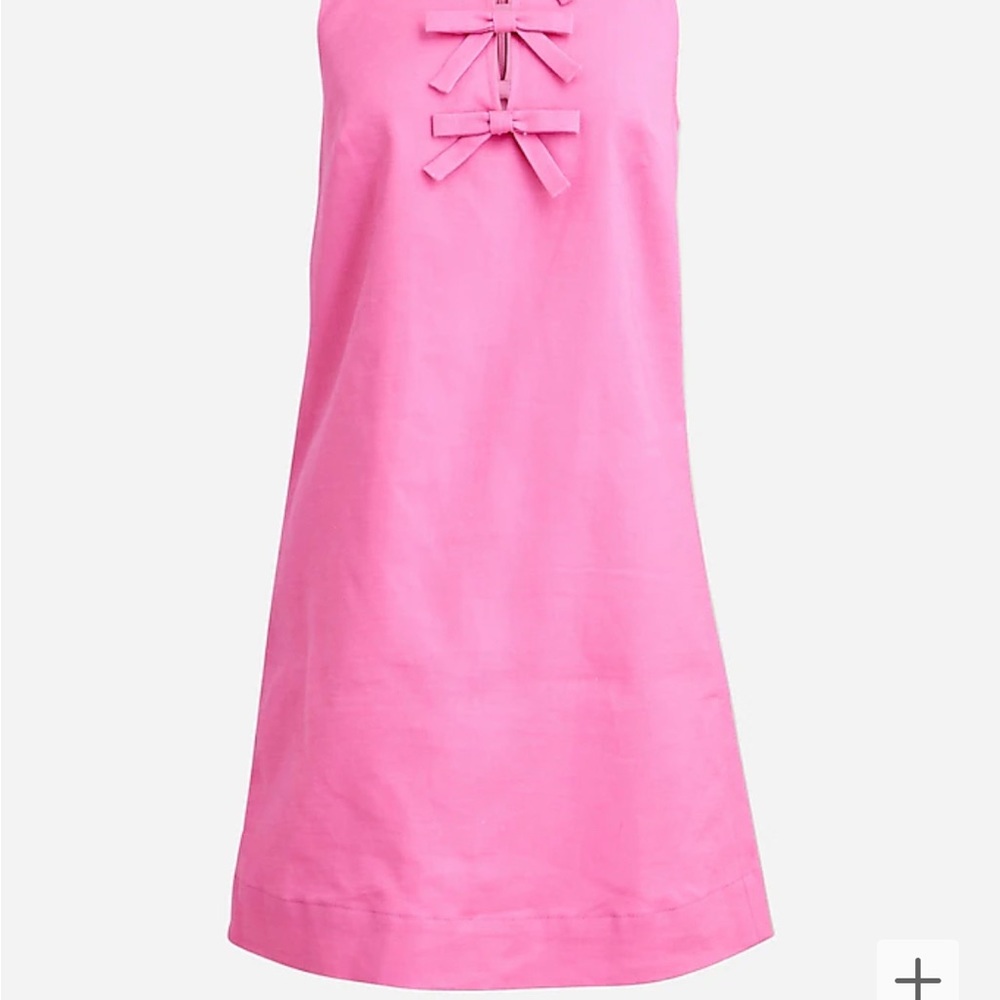 J.crew Bow-front shift dress in stretch linen blend large
